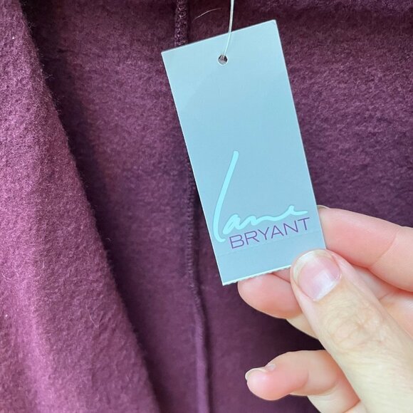 NEW Lane‎ Bryant Open Front Eggplant Cardigan- Size 18/20 - Picture 4 of 6